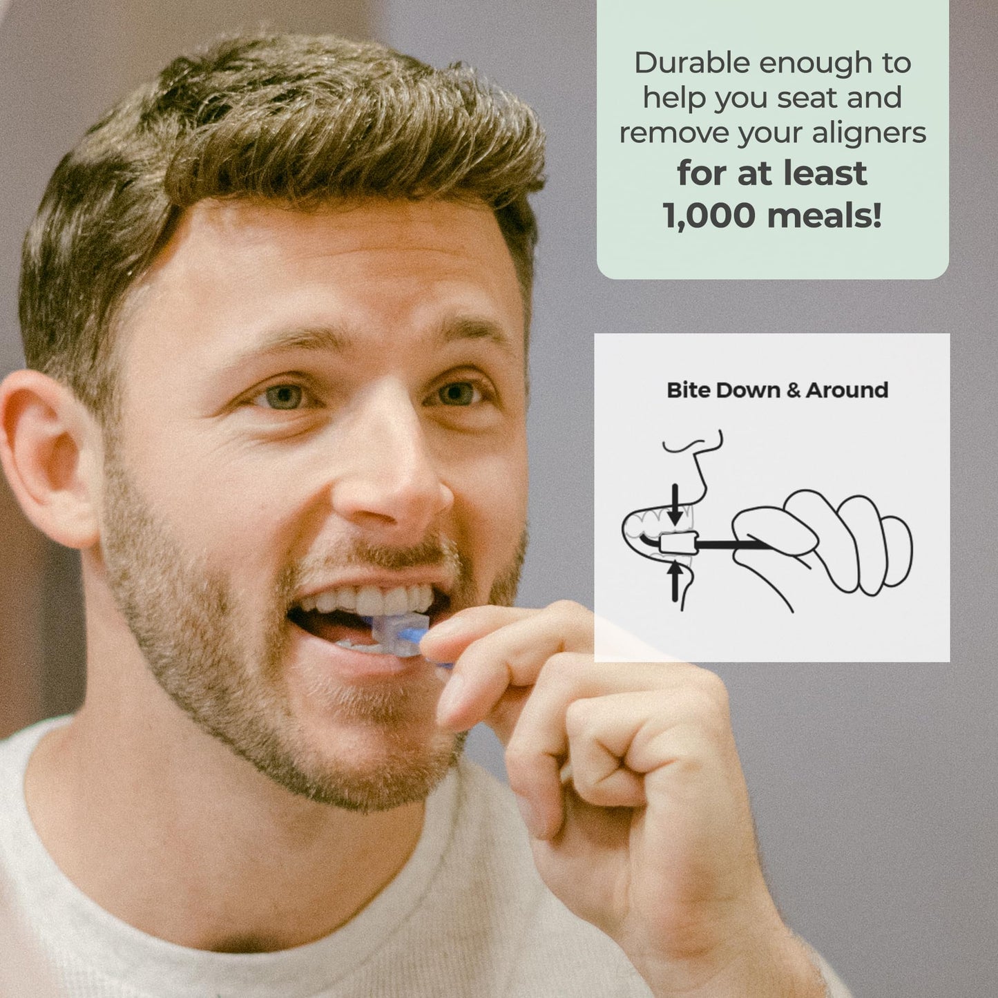 PUL 2-in-1 Clear Aligner Chew Tool & Removal Tool