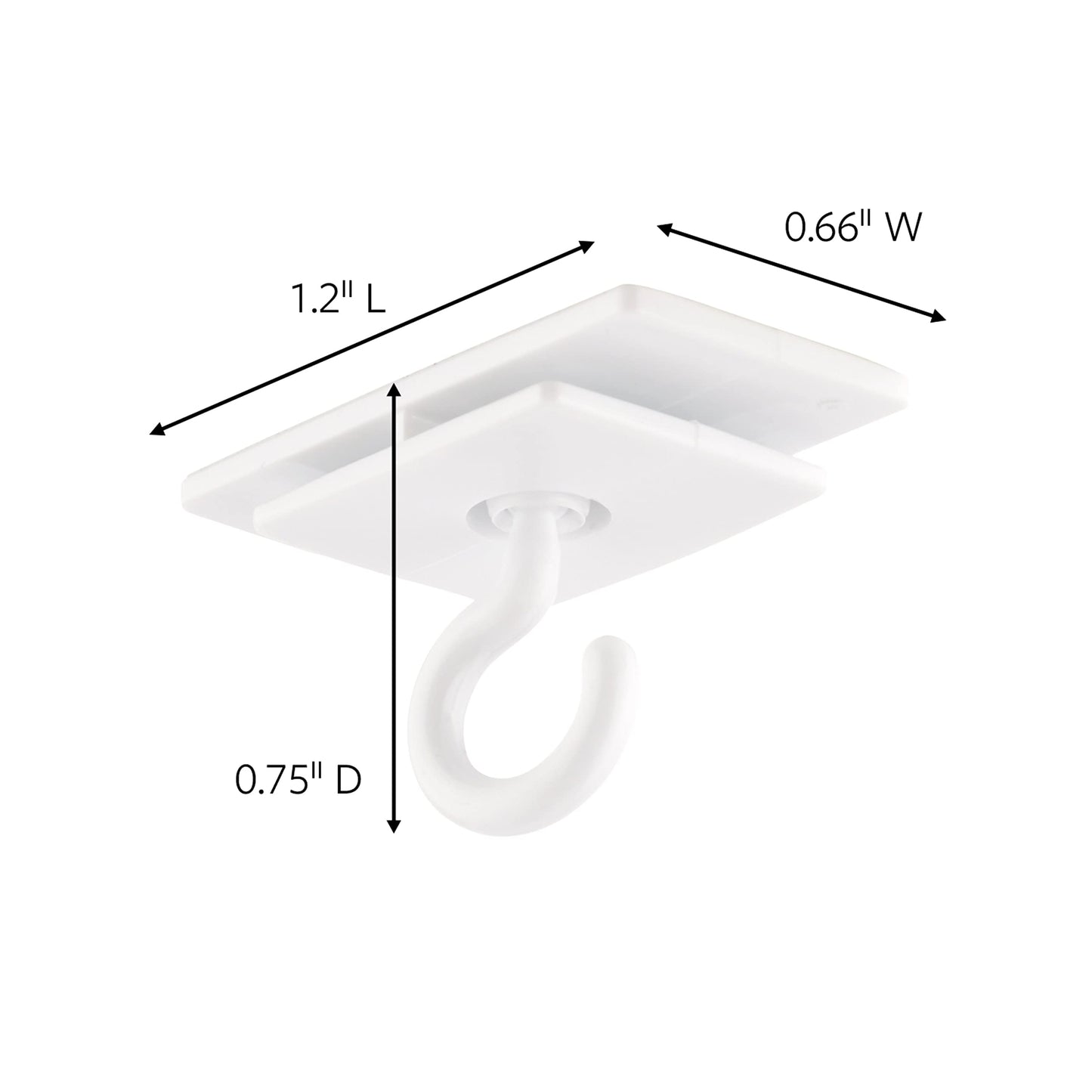 3M Polyethylene 3CT Command Ceiling Hooks, 1, Plain