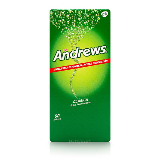 Andrews Salts Original Instant Relief from Upset Stomach, Heartburn, Indigetsion- 50 sachets